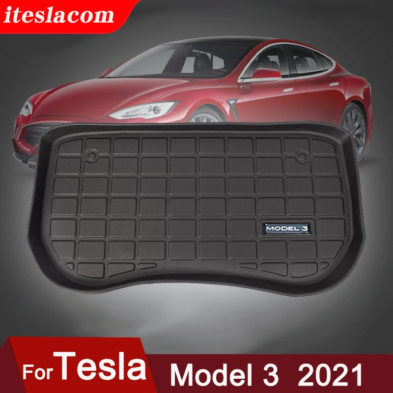 Новинка коврики Tesla Model 3 2021 водонепроницаемый коврик для хранения в багажнике