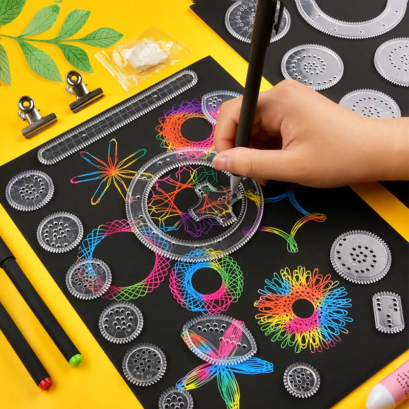 22pcs Spirograph Drawing Toys Set Interlocking Gears & Wheels Geometric  Ruler Drawing Accessories Creative Educational Kids Toy - Realistic Reborn  Dolls for Sale