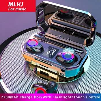 

MLHJ Wireless Bluetooth Earphones with Microphone Sports Waterproof Wireless Headphones Headsets Touch Control Music Earbuds