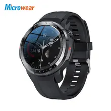Microwear L20 Smartwatch połączenie kompatybilne z Bluetooth IP68 wodoodporne tętno 450mAh długi na baterie sport Smart Watch Men tanie tanio CN (pochodzenie) Android Dla systemu iOS Na nadgarstek Zgodna ze wszystkimi 128 MB Krokomierz Rejestrator aktywności fizycznej