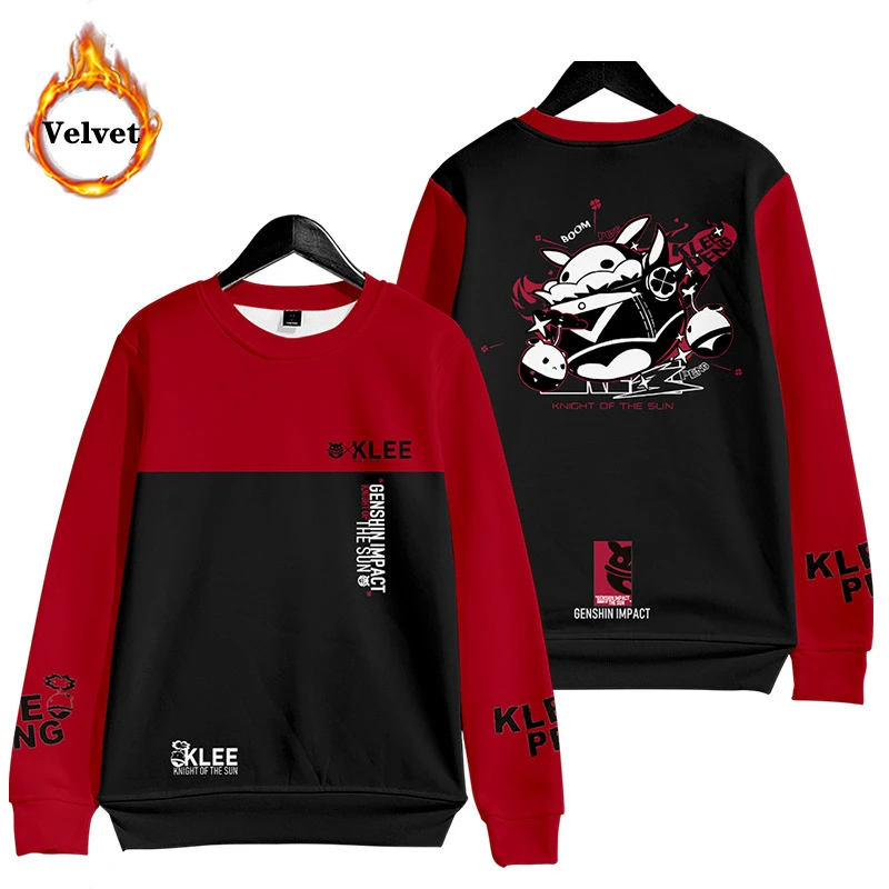 TENNYALEN Klee Cosplay Costume Hot Game Genshin Impact Hooded Sweatshirt Anime Sports Jacket Project Print Pants Velvet Top Adult Kids Set -Zentai shop online H632185fd81754e23a13ddc66a3cb25a0g.jpg