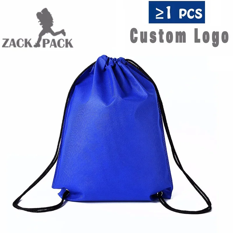 

5pcs Zackpack Drawstring Bags Custom Logo Waterproof Pouch Polyester Backpack Pull Rope Canvas Gym Sack Mochila Knapsack