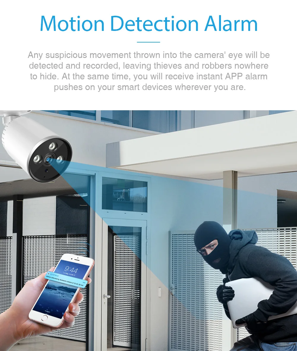 FREDI YCC365 IP камера 3.0MP Водонепроницаемая наружная цилиндрическая камера безопасности камера наблюдения беспроводная сеть WiFi CCTV камера