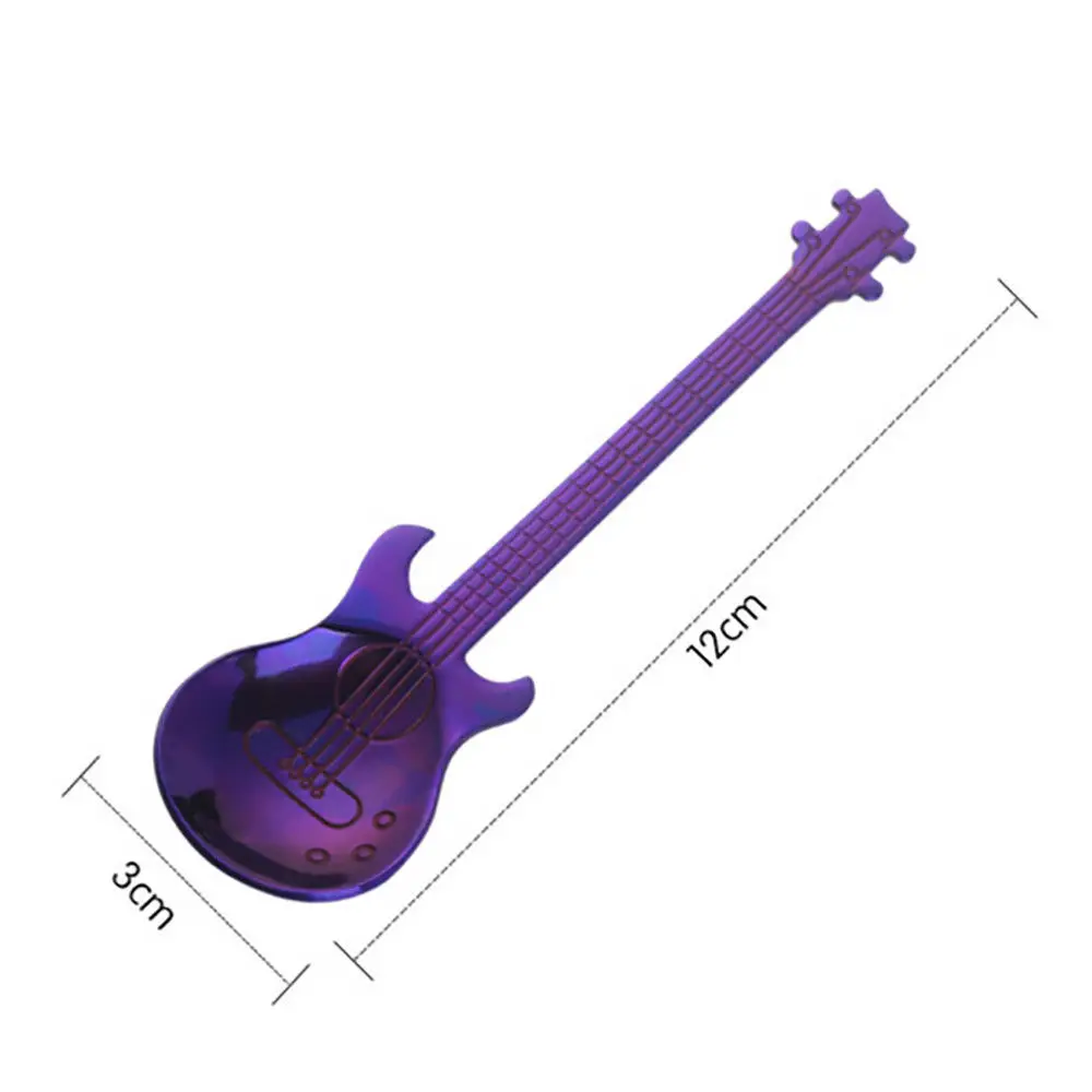1 шт. Радуга в форме гитары ложка-мешалка для кофе холодный напиток чайные инструменты из нержавеющей стали кухонные аксессуары