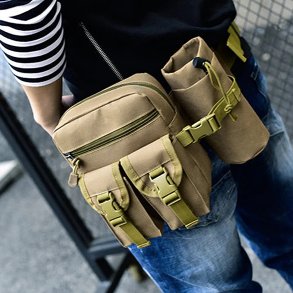 Large Capacity Multi-functional Military Tactics Pack Tactical Waist Pack Bag Kettle Waist Pouch Bag for Traveling Hunting