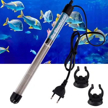 

200W Aquarium Fish Tank Adjustable Temperature Automatic Thermostat Heater Heating Rod Bar with 2 Suction Cups EU Plug