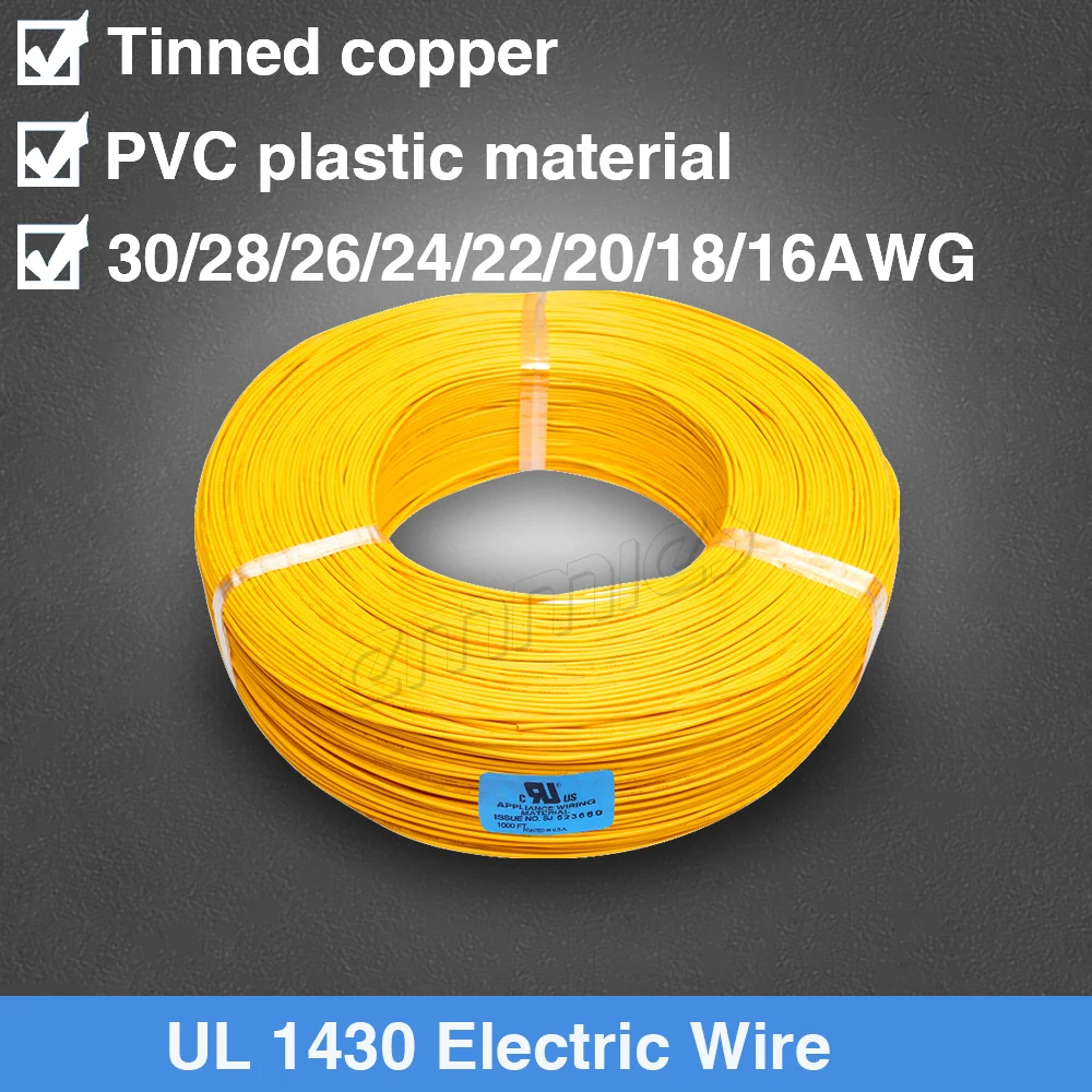 

1430 28 AWG XL PVC HOOK UP Wire Cable for Electrical Assembly Line Electrical Appliance