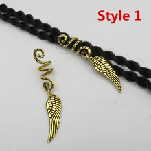 2 шт./упак. спираль викинга золотые различные подвески коса для волос dread борода дредлок бусины зажимы трубки ювелирные изделия кольца аксессуары