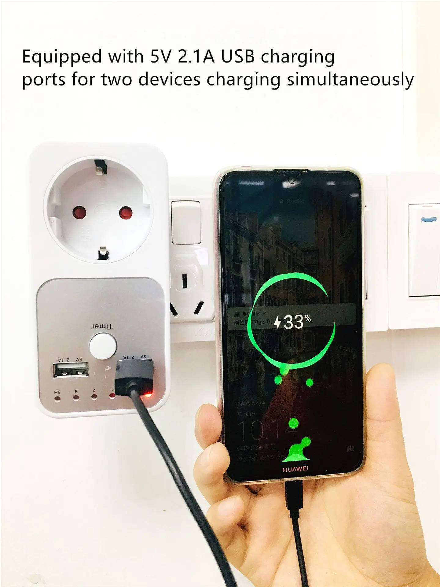 USB UK/FR/EU розетка таймера переключатель обратного отсчета розетка контроллер умный дом настенный стол USB зарядное устройство адаптер штекер 5 В 2.1A