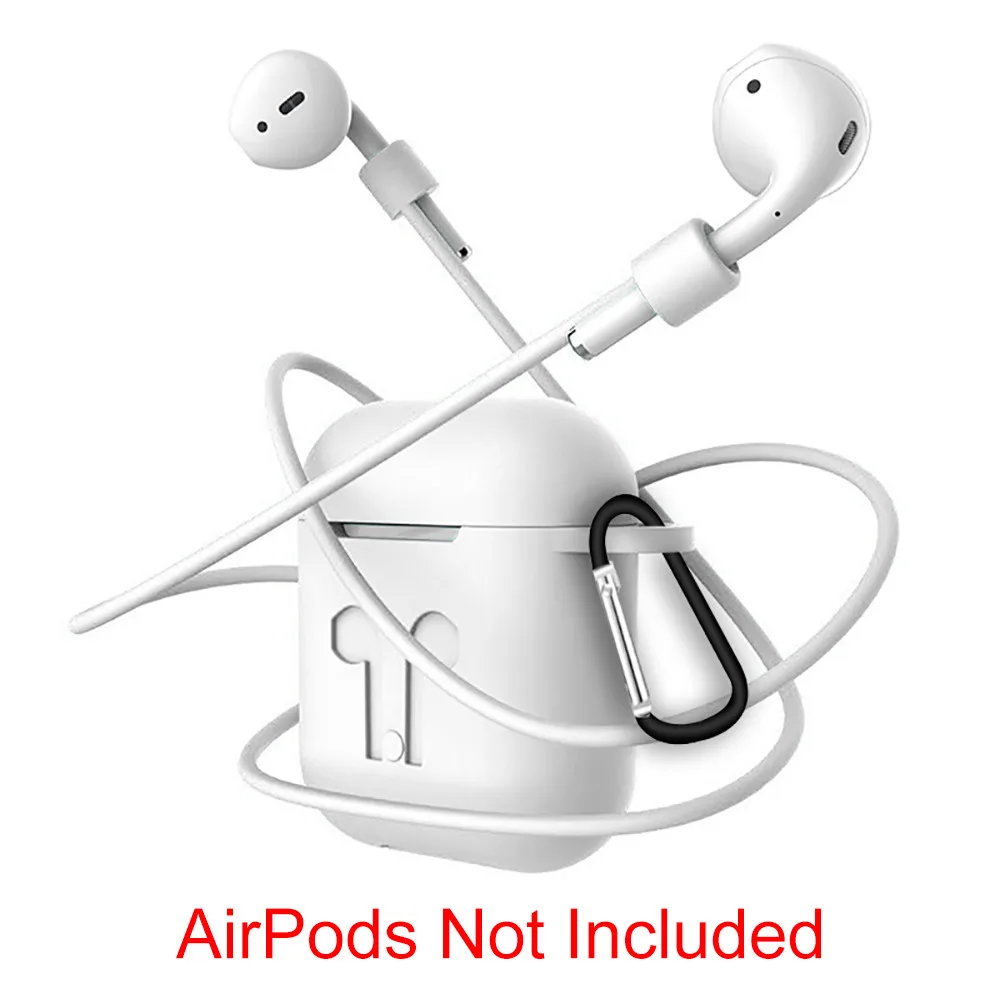 White Защитный силиконовый чехол для AirPods, противоударный чехол для наушников Apple Air pods, мягкий тонкий Противоскользящий чехол для наушников - Цвет: White