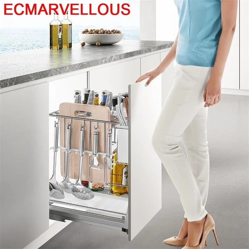 Accesorios Organizar Para Armario Cupboard Pantries Mutfak Stainless Steel Organizer Cocina Rack Kitchen Cabinet Storage Basket | Дом и сад
