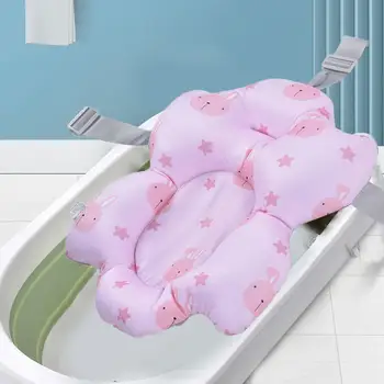 

Baby Bath Seat Support Mat Foldable Baby Bath Tub Pad Chair Newborn Bathtub Pillow Infant Anti-Slip Soft Comfort Body Cushion
