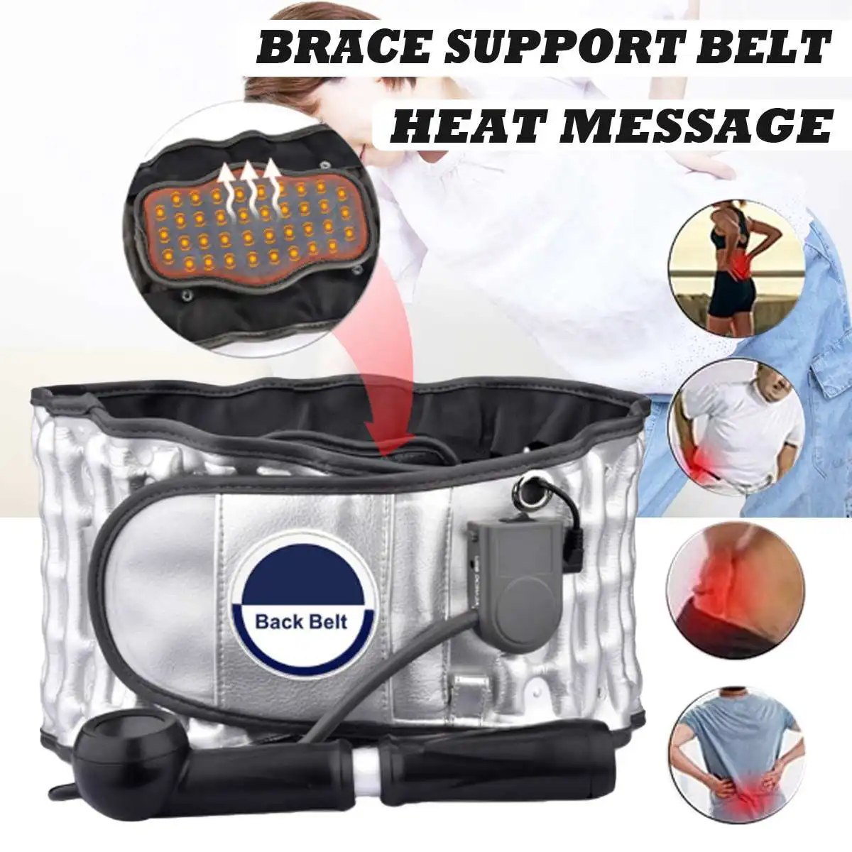 

Electric Heating Pad for Abdomen Waist Back Pain Relief Winter Warmer Traction Backache Heat Therapy Pain Massager Parent