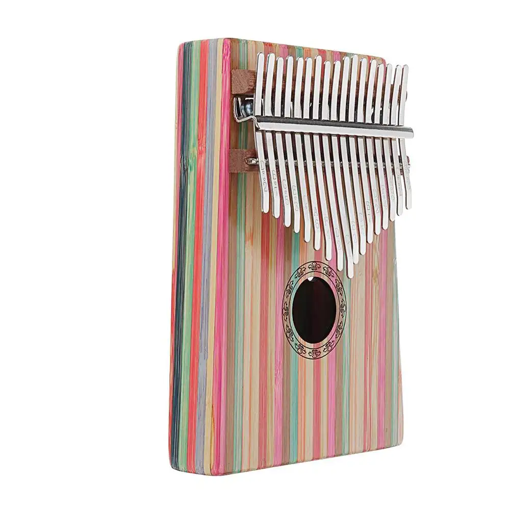 17 Key Colourful Mahogany Kalimba Portable Kid Present Finger Thumb Piano Supply Tuning Tool Piano Kit Keyboard Instruments