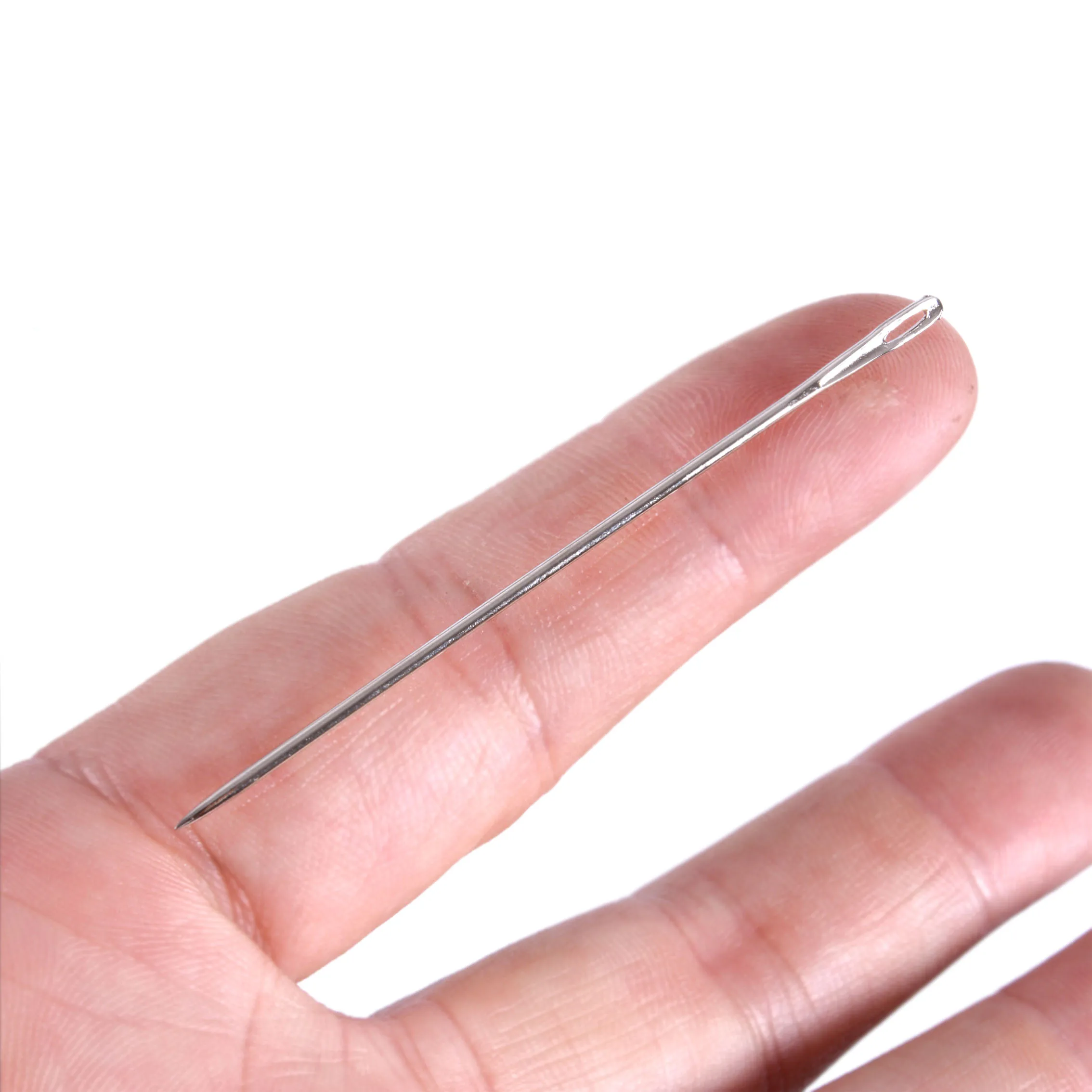 Hair Extensions Tool 12PCS 6cm "I" Shape Straight Weft Weaving/Sewing Needles for DIY Hair Extensions Human Hair Weft Tools