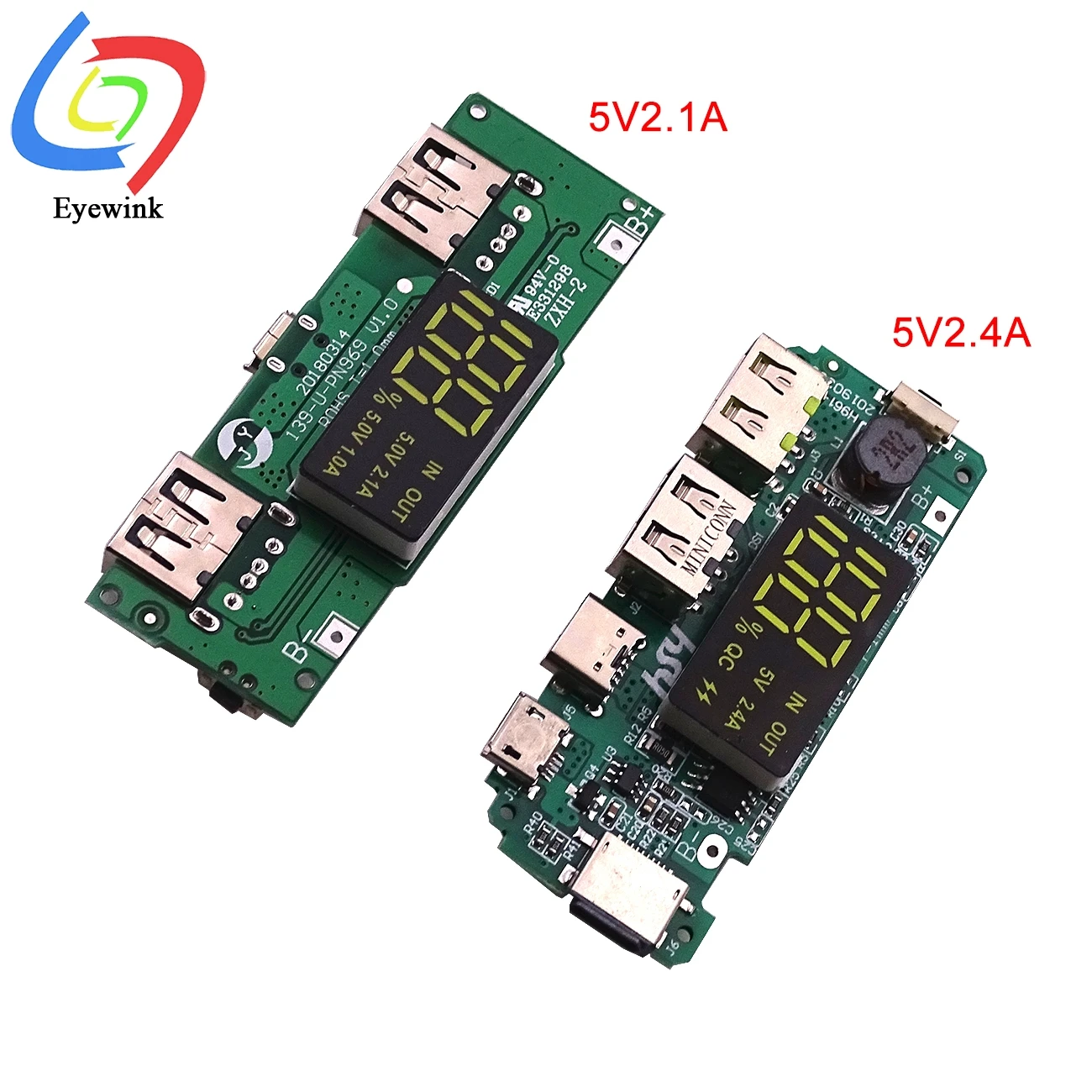 Плата зарядного устройства для литиевой батареи светодиодная двойной USB 5 в 2 4 А