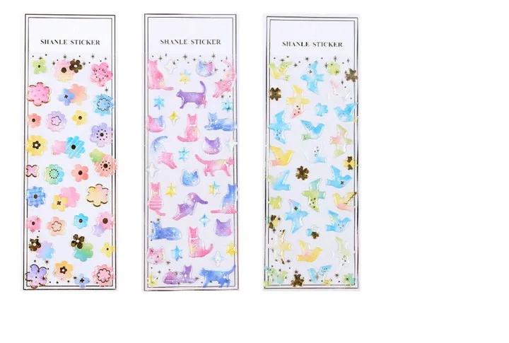 4   Mobile Phone Shell Stickers Shiny Gold Crystal Epoxy Sticker Starry Love Star Stickers Acrylic Rhinestone Diy Jewelry Sticker