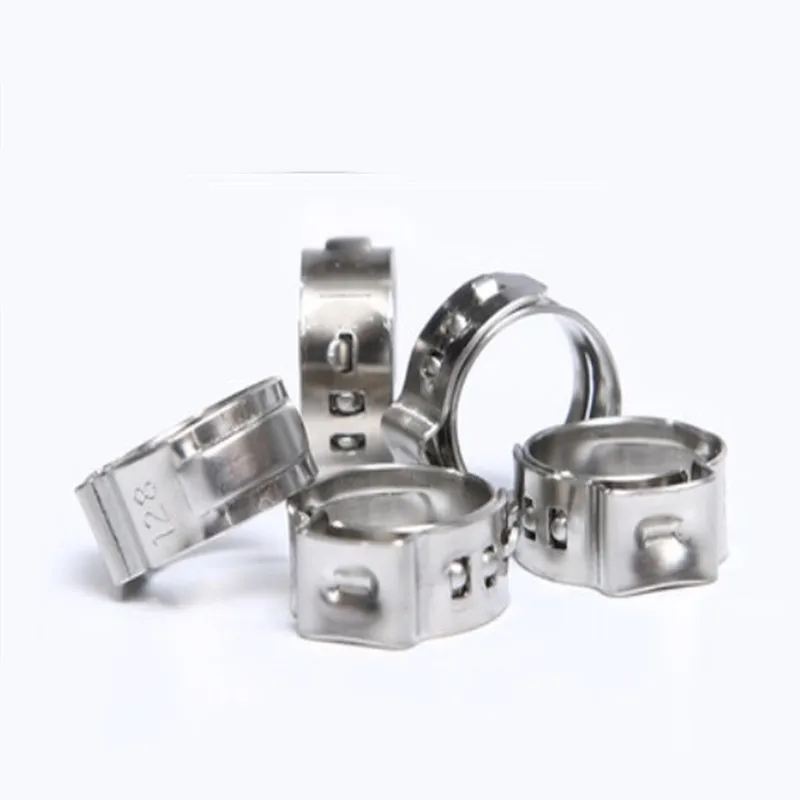 Hose Clamps Pipe Clamps 5-20pcs/lot 5.3mm to 50mm Pipe Clamp Stainless Steel 304 Single Ear Hose Clamps Assortment Kit Single
