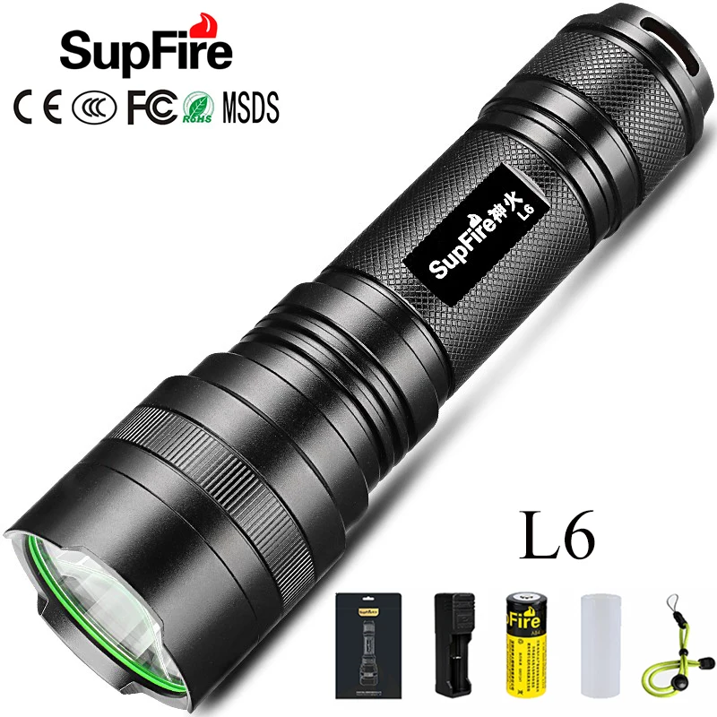 

Most Powerful LED Flashlight EDC Torch L6 SST40 Tactical Flash Light 26650 Rechargeable Linterna LED 3000lm Lanterna Hand Light
