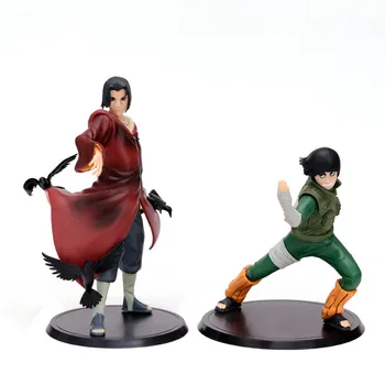 

Anime Naruto Uchiha Itachi Rock Lee The 17th PVC Action Figure Collection Model Toy Doll 2pcs/lot 14-19cm