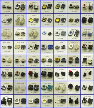 

56TYPES Push Button SMD Power Tactile Switch Momentary 12V Waterproof For Phone Key Toys