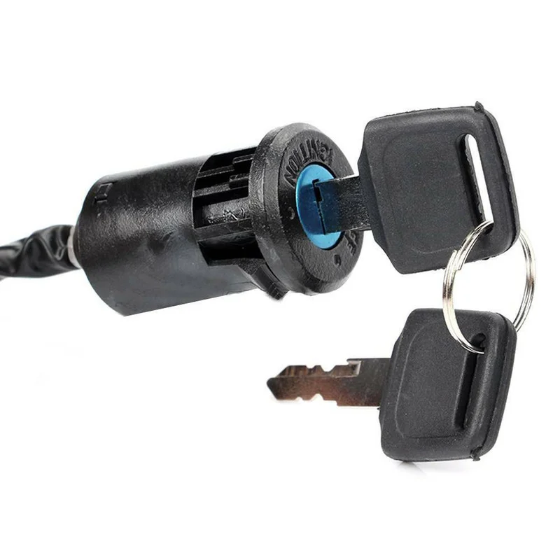 Motorcycle Keys Motorcycle Key Accessories Universal Motorbike Motorcycle Ignition Switch +2 Keys for Honda Kawasaki ATV Moto Accessories Motorbike Start Switch Door Locks