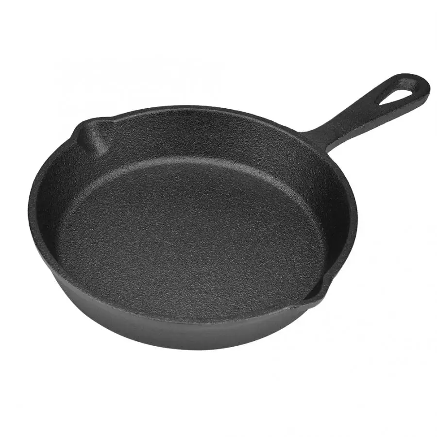 16cm 20cm Vintage Cast Iron Skillet Frying Pan Burnt Non-stick Crepe Maker Kitchen Cooking Appliance 3