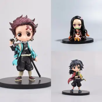 

Anime Demon Slayer Kimetsu no Yaiba Kamado Tanjirou Nezuko Tomioka Giyuu PVC Action Figure Collectible Model doll toy 10~15cm