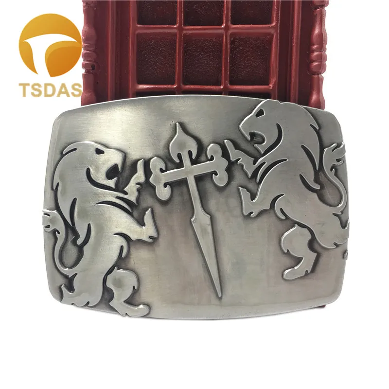 Модный мужской ремень с двумя львами и пряжкой крестом|lion buckle|lion buckle beltlion belt |