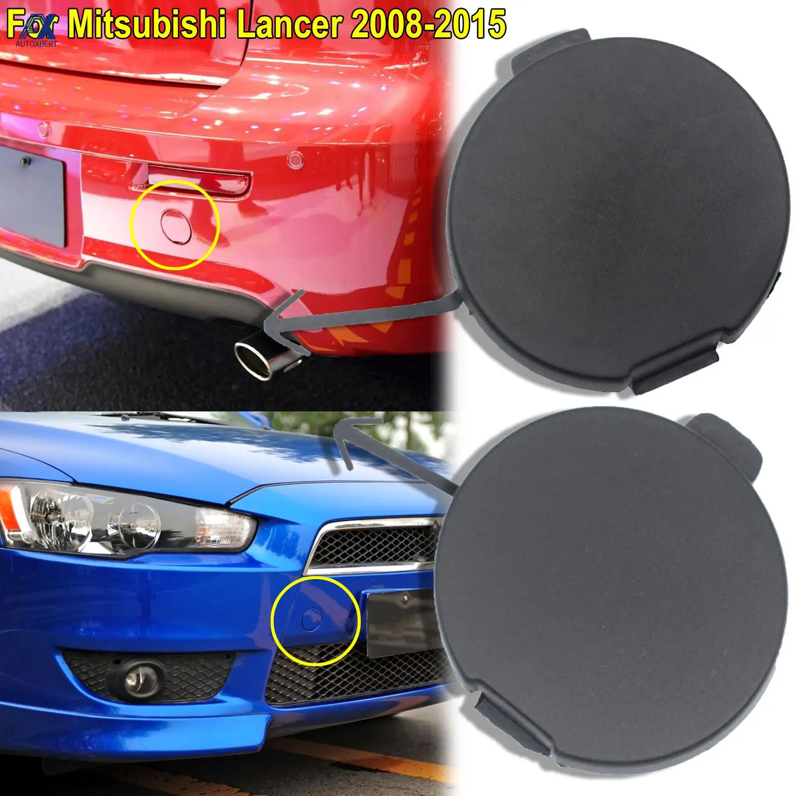 Rear Tow Hook Car Winch Hook For Mitsubishi Lancer 2008-2015 Unprimed Car Tow Hook Cover Eye Towing Cap