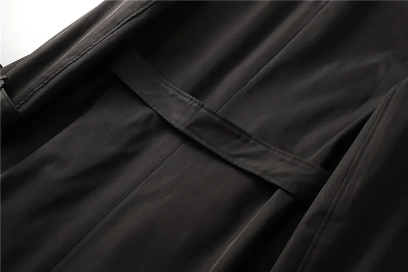 6XL 7XL 8XL 9XL настоящий Тренч с высоким разрезом ветровка длинная Фатальная Классическая ветровка Wu Jing Won красивое длинное пальто