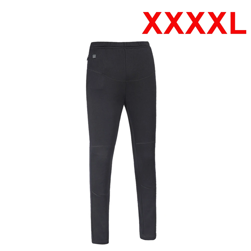 Черный Женские мужские зимние походные брюки с подогревом, Тонкие штаны с подогревом и зарядкой от usb, штаны для катания на лыжах с электрическим подогревом - Цвет: Черный