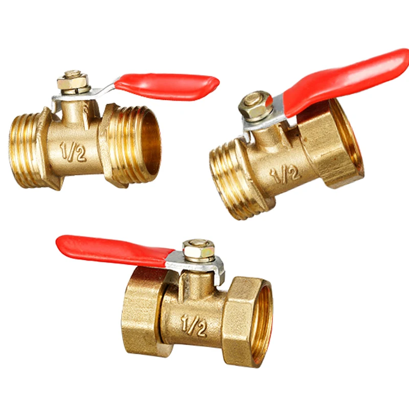 

Brass ball valve 1/8 1/4 3/8 1/2 "internal and external thread external thread internal thread joint copper pipe joint