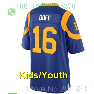 for kids youth А+++ качественная детская молодежная одежда Cooper Kupp 18 Джаред Гофф 16 Тодд Герли 30 Джерси Лос-Анжелес - Цвет: for kids youth