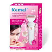 1 набор, 3 в 1, водонепроницаемая Женская бритва, эпилятор, инструмент, электрическое удаление волос, бикини, триммер для волос, Depilador, очищающее средство для лица, массажер