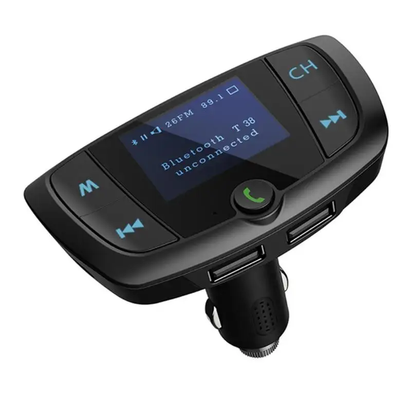 T38 Handsfree автомобильный harger Bluetooth 4,2 fm-передатчик для U диск TF карты черный три режима воспроизведения музыки Bluetooth/U диск