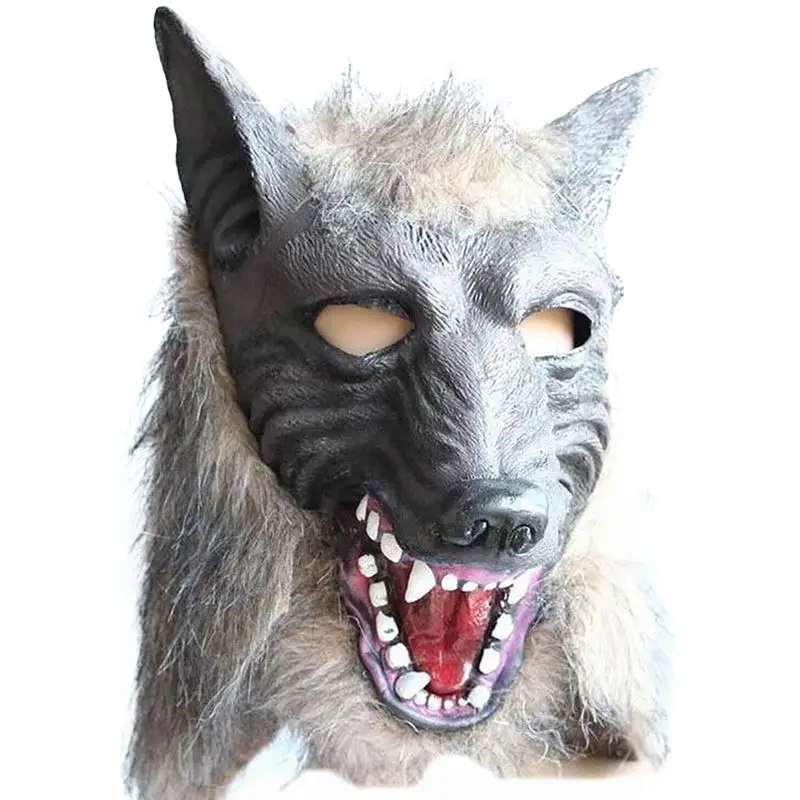

Creepy Full Face Wolf Latex Mask and Wolf Claws Theater Prank Prop Crazy Masks Halloween Costume