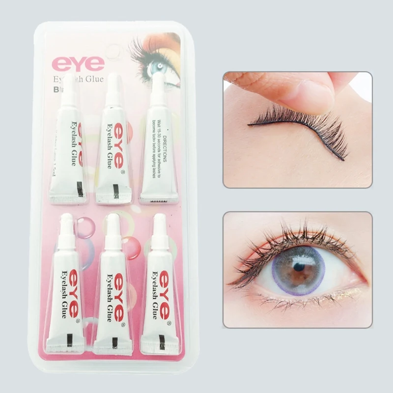 Pro 6pcs Eyelash Glue Mild And Non-irritating No Odor False Eyelash Adhesives Eye Lashes Extension Glue