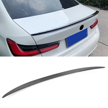 

ABS Car Rear Tail Trunk Spoiler Wing Lip Trim For BMW 3 series G20 330i M340i 2020 2021 Gloss black