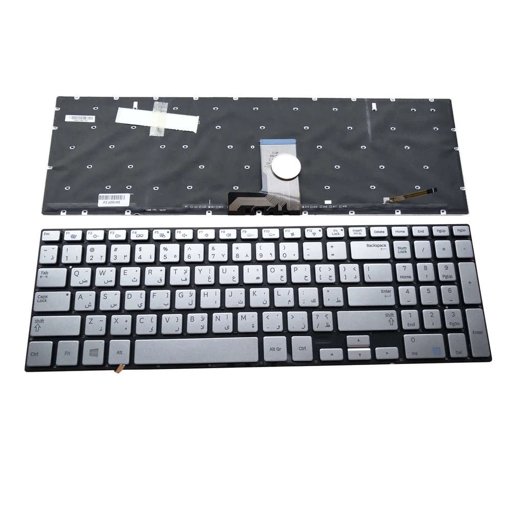 Teclado do Portátil para Samsung Backlit Árabe Latin uk Np780 Np880 Np870 Np780z5e Np880z5e Np870z5e ar la - Imagem 5