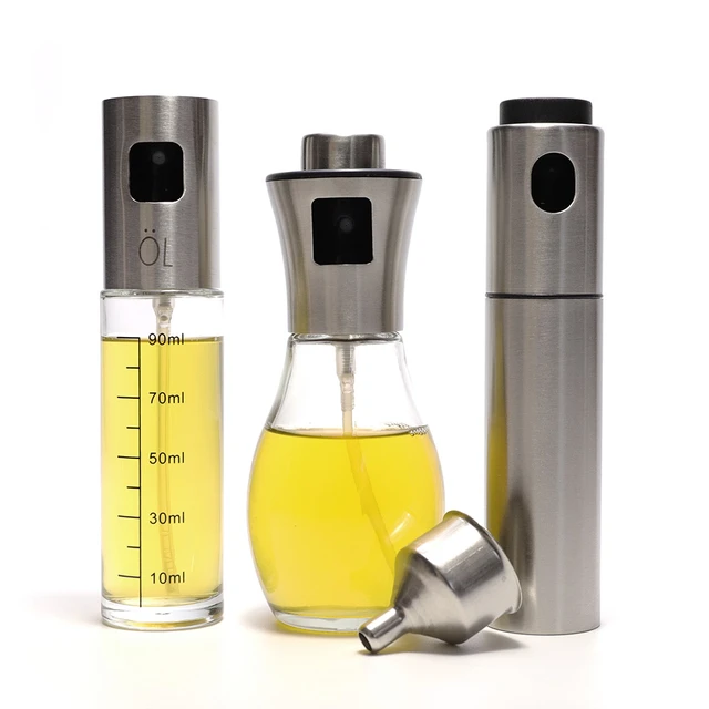 Oil Sprayer Set of 4 90ml Stainless Steel Olive Oil Spray Sets for