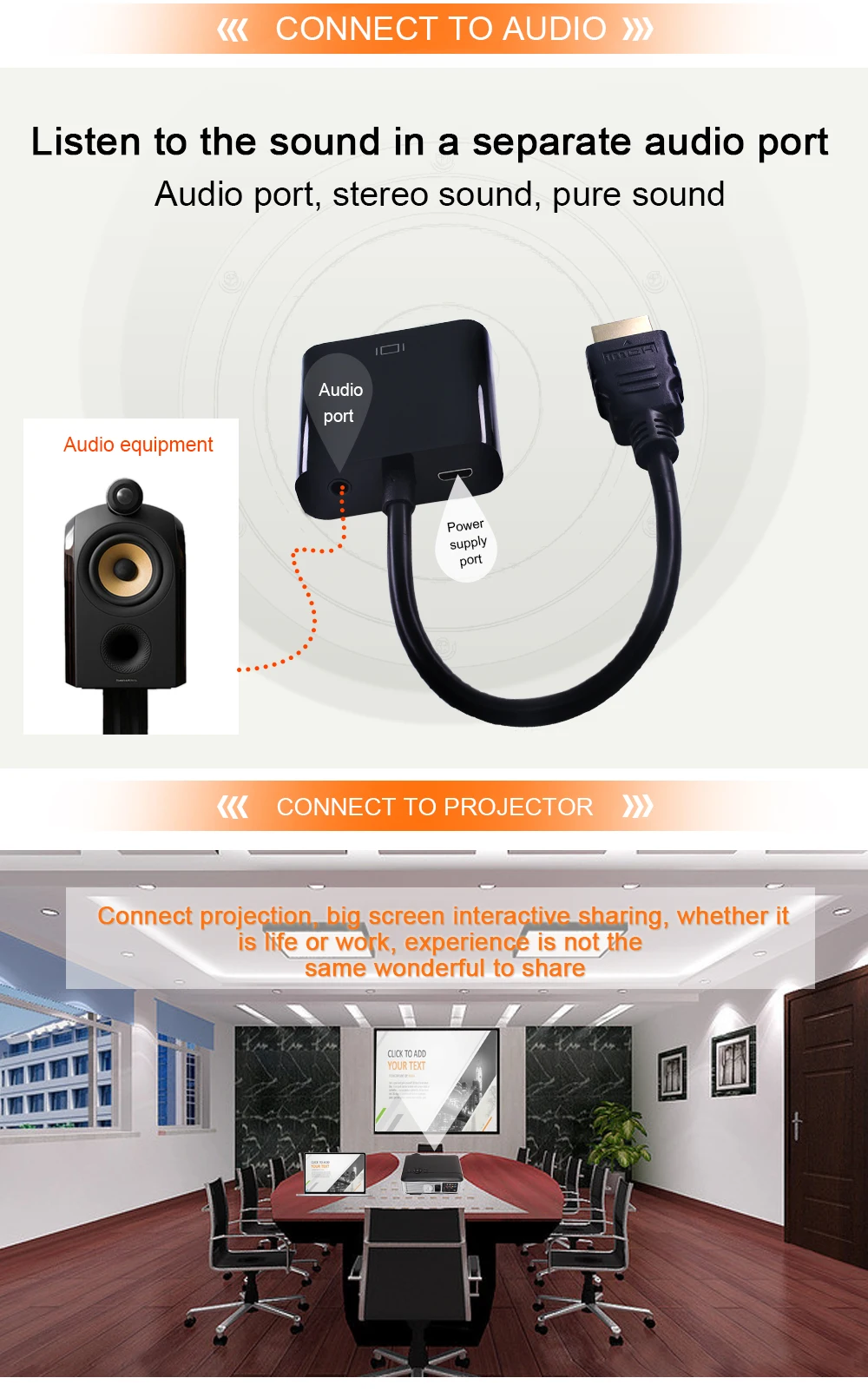 HDMI в VGA адаптер HD 1080P HDMI кабель цифро-аналоговый аудио конвертер мужской в Famale для Xbox PS4 ПК ноутбук ТВ коробка проектор