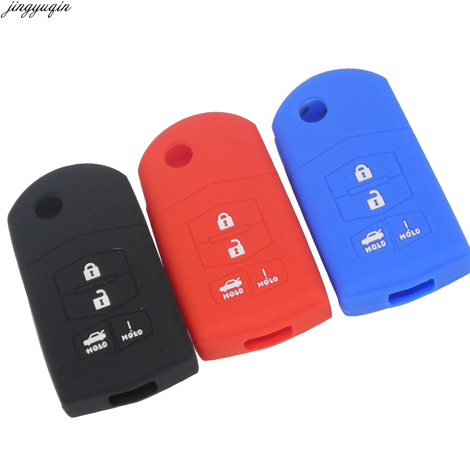 jingyuqin Silicone Key Case Cover For Mazda Demio 2 3 5 6 M3 M5 M6 CX-5 CX7 CX9 RX8 MX5 MPV Keyless Fob Shell | Автомобили и