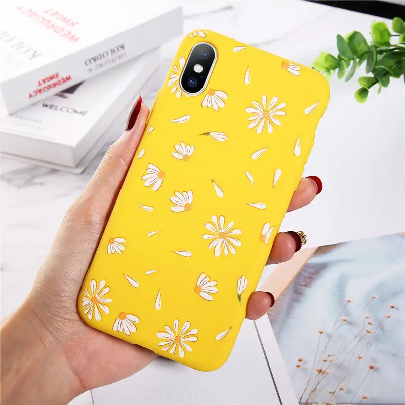 Чехол для телефона Moskado Flowers для iPhone 11 Pro X XR XS Max 7 8 6 6s Plus 5 5S SE Хризантема Цветочный Мягкий ТПУ силиконовый чехол - Цвет: 6682Y
