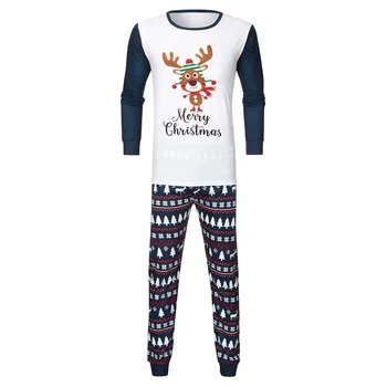 

Christmas Man Daddy Printed Letter Top+Printed Pants Xmas Family Clothes Pajamas Comfortable Sleepwear мужские халаты домашниеD5
