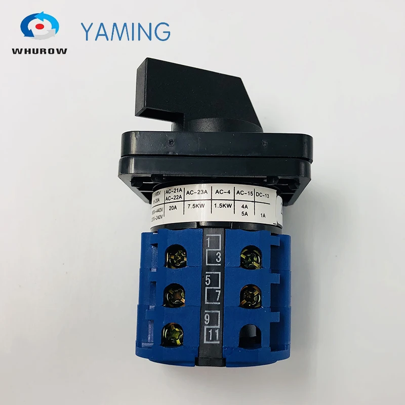 YMW26 20/3 поворотный переключатель 6 позиций 690 В 20 А 3 полюсный универсальный главные