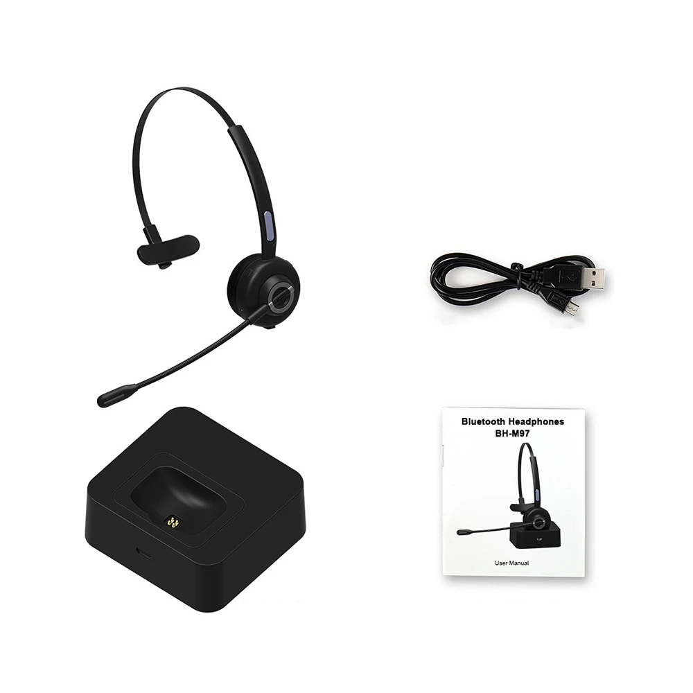 M97 Bluetooth гарнитура для сотового телефона, система Handsfree с шумоподавлением, беспроводная гарнитура для офиса с микрофоном 17h Talking