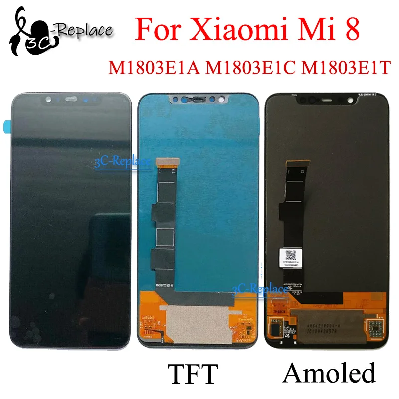 Оригинальный ЖК-дисплей Supor Amoled / TFT 6 2 дюймов для Xiaomi Mi 8 MI8 дигитайзер сенсорный