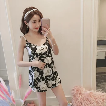 

Summer Camisole Suit Home Service Chest Pad Pajamas Sale