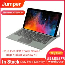 JUMPER EZPAD GO 2 in 1 Tablet 11.6 Inch IPS Touch Screen 8GB 128GB Window 10 Tablet PC with Keyboard Pen for Office Home